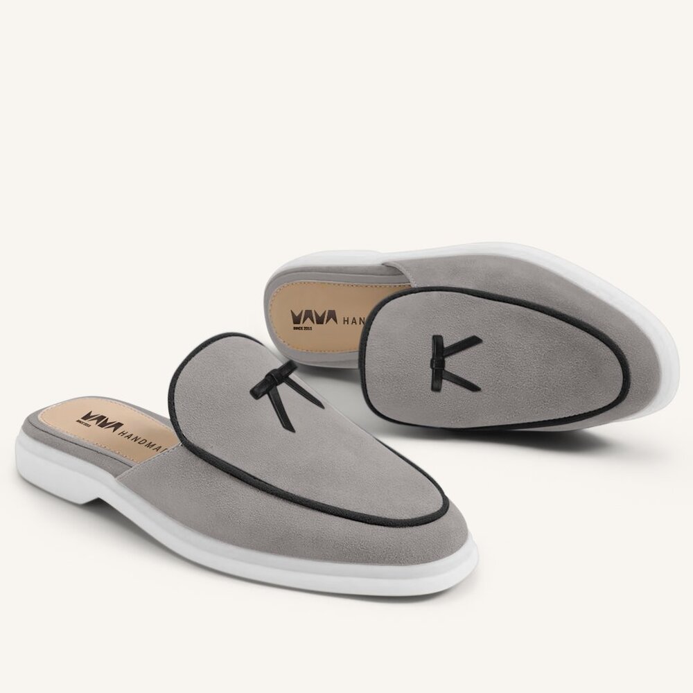 M.A.M.A. Bow Collection - Women's Mules Shoes | Gray
